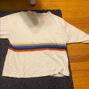 white striped john gaft long sleeve shirt